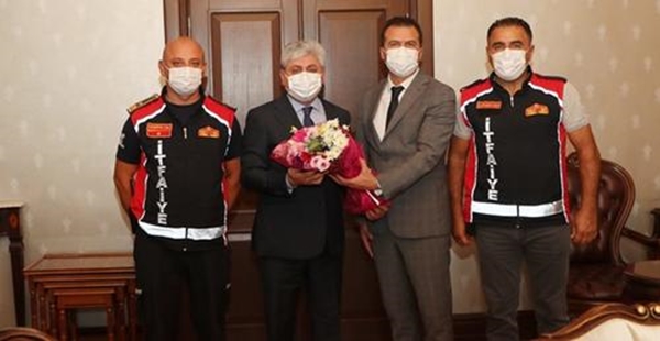 Vali Doğan’a, İtfaiye Haftası Ziyareti.