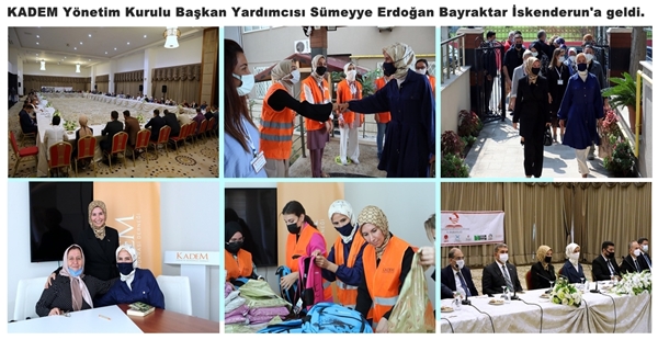 KADEM Yönetim Kurulu Başkan Yardımcısı Sümeyye Erdoğan Bayraktar İskenderun’a geldi.