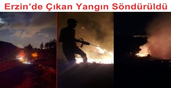 Erzin’de Çıkan Yangın Söndürüldü
