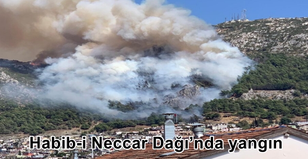 Habib-i Neccar Dağı’nda yangın