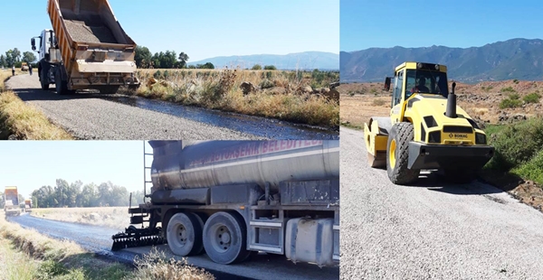 BÜYÜKŞEHİR’İN YOL ÇALIŞMALARI NARLIHOPUR’DA