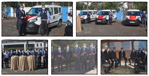 Payas İlçe Emniyet Müdürlüğüne hibe edilen 3 ekip aracı, hizmete alındı
