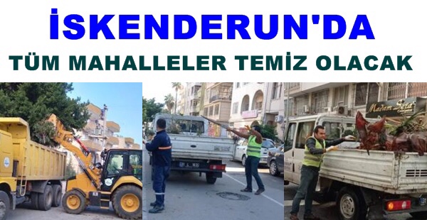 İSKENDERUN’DA TEMİZLİK ÇALIŞMALARI SÜRÜYOR