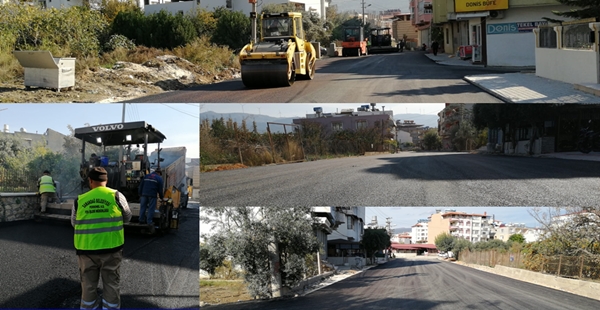 NİL SOKAK’TA BETON ASFALT ÇALIŞMALARI SÜRÜYOR