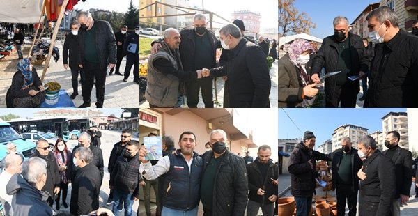 ANTAKYA BELEDİYE BAŞKANI İZZETTİN YILMAZ VE AK PARTİ HEYETİ YENİ EKONOMİ MODELİ İLE İLGİLİ BROŞÜR DAĞITTILAR