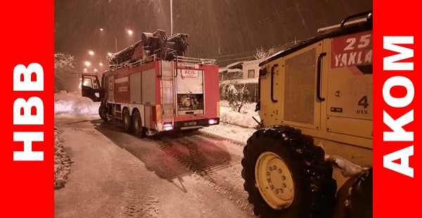 HBB AKOM EKİPLERİ KARLA MÜCADELESİNİ SÜRDÜRÜYOR