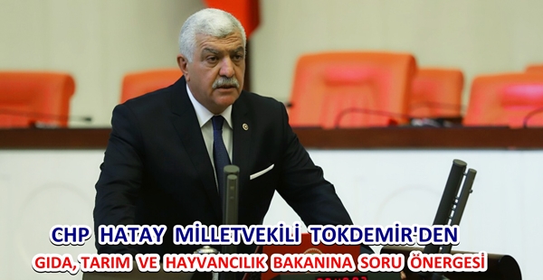 CHP MİLLETVEKİLİ TOKDEMİR’DEN GIDA,TARIM VE HAYVANCILIK BAKANINA SORU ÖNERGESİ