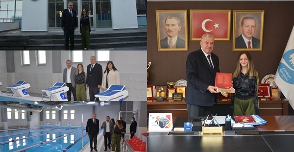 PARALİMPİK MİLLİ YÜZÜCÜ SÜMEYYE BOYACI BAŞKAN YILMAZ’I ZİYARET ETTİ