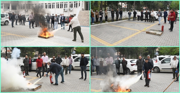 ANTAKYA BELEDİYESİ’NDE YANGIN TATBİKATI YAPILDI