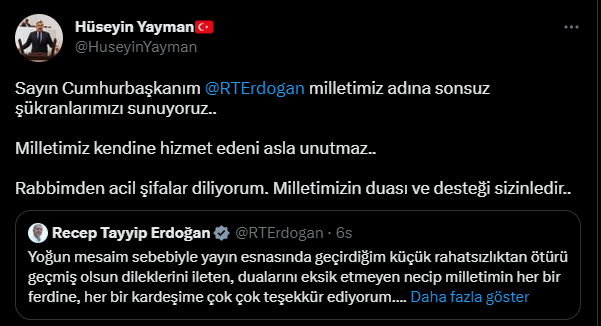 MİLLETİMİZ KENDİNE HİZMET EDENİ ASLA UNUTMAZ