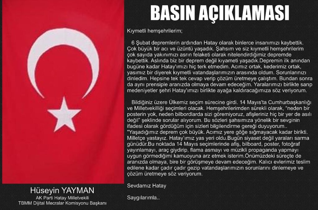 HATAY 22 BİN EVLADINI KAYBETTİ